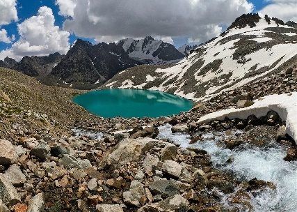 Glacial lakes in the upper Ala-Archa